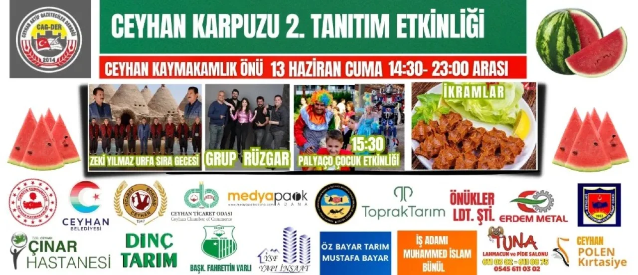 Ceyhan Karpuz Festivali Coşkusu Başlıyor!