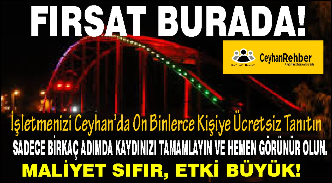  Ceyhan'ın Tüm İşletmeleri Artık Ücretsiz Olarak Dijitalde!