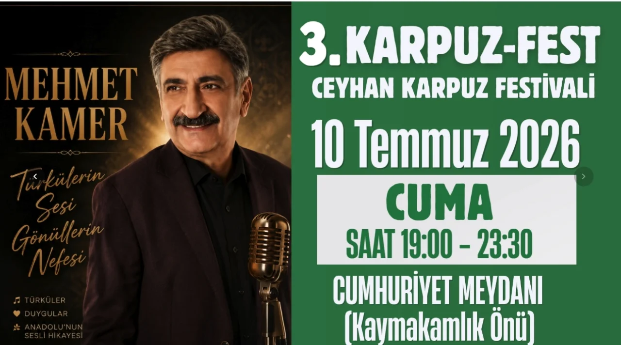 TRT Sanatçısı Mehmet Kamer Türküleriyle, Şahan Şarkılarıyla Ceyhan’ı Sallayacak
