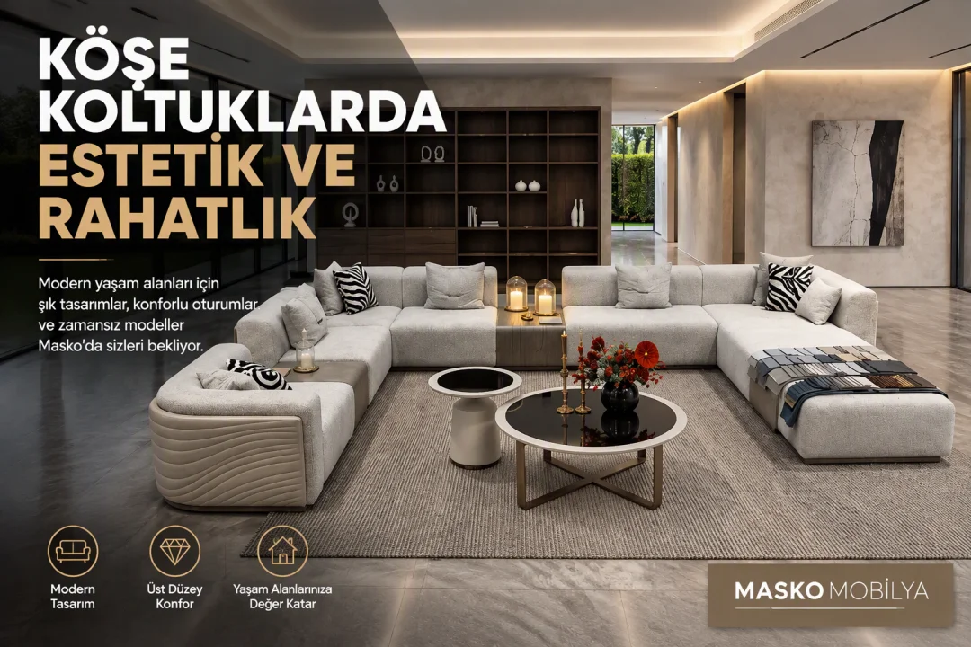 Masko Köşe Koltuk Takımı – Belusso Mobilya